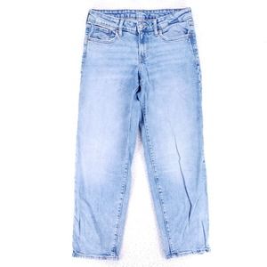 Old Navy Jeans Denim Cotton Womens SZ 4 Blue Straight Stretch VTG Mid Rise Slim